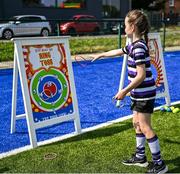 16 August 2025; Family fun day fan zone activities before the Vodafone Women’s Interprovincial Championship Round 2 match between Leinster and Munster at Energia Park in Dublin. Photo by Shauna Clinton/Sportsfile