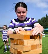 16 August 2025; Family fun day fan zone activities before the Vodafone Women’s Interprovincial Championship Round 2 match between Leinster and Munster at Energia Park in Dublin. Photo by Shauna Clinton/Sportsfile