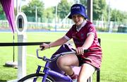 16 August 2025; Family fun day fan zone activities before the Vodafone Women’s Interprovincial Championship Round 2 match between Leinster and Munster at Energia Park in Dublin. Photo by Shauna Clinton/Sportsfile