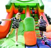 16 August 2025; Family fun day fan zone activities before the Vodafone Women’s Interprovincial Championship Round 2 match between Leinster and Munster at Energia Park in Dublin. Photo by Shauna Clinton/Sportsfile