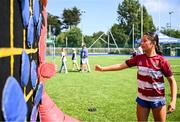 16 August 2025; Family fun day fan zone activities before the Vodafone Women’s Interprovincial Championship Round 2 match between Leinster and Munster at Energia Park in Dublin. Photo by Shauna Clinton/Sportsfile