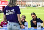 16 August 2025; Family fun day fan zone activities before the Vodafone Women’s Interprovincial Championship Round 2 match between Leinster and Munster at Energia Park in Dublin. Photo by Shauna Clinton/Sportsfile