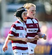 16 August 2025; Action from the Bank of Ireland Half-Time Minis match between Tullow and Coolmine/ Westmanstown during the Vodafone Women’s Interprovincial Championship Round 2 match between Leinster and Munster at Energia Park in Dublin. Photo by Shauna Clinton/Sportsfile