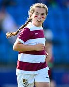 16 August 2025; Action from the Bank of Ireland Half-Time Minis match between Tullow and Coolmine/ Westmanstown during the Vodafone Women’s Interprovincial Championship Round 2 match between Leinster and Munster at Energia Park in Dublin. Photo by Shauna Clinton/Sportsfile