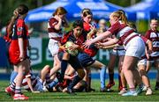 16 August 2025; Action from the Bank of Ireland Half-Time Minis match between Tullow and Coolmine/ Westmanstown during the Vodafone Women’s Interprovincial Championship Round 2 match between Leinster and Munster at Energia Park in Dublin. Photo by Shauna Clinton/Sportsfile