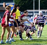 16 August 2025; Action from the Bank of Ireland Half-Time Minis match between Terenure and Portarlington during the Vodafone Women’s Interprovincial Championship Round 2 match between Leinster and Munster at Energia Park in Dublin. Photo by Shauna Clinton/Sportsfile