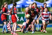 16 August 2025; Action from the Bank of Ireland Half-Time Minis match between Tullow and Coolmine/ Westmanstown during the Vodafone Women’s Interprovincial Championship Round 2 match between Leinster and Munster at Energia Park in Dublin. Photo by Shauna Clinton/Sportsfile