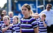 16 August 2025; Action from the Bank of Ireland Half-Time Minis match between Terenure and Portarlington during the Vodafone Women’s Interprovincial Championship Round 2 match between Leinster and Munster at Energia Park in Dublin. Photo by Shauna Clinton/Sportsfile