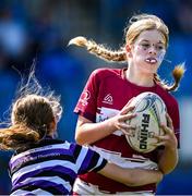 16 August 2025; Action from the Bank of Ireland Half-Time Minis match between Terenure and Portarlington during the Vodafone Women’s Interprovincial Championship Round 2 match between Leinster and Munster at Energia Park in Dublin. Photo by Shauna Clinton/Sportsfile