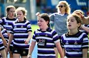 16 August 2025; Action from the Bank of Ireland Half-Time Minis match between Terenure and Portarlington during the Vodafone Women’s Interprovincial Championship Round 2 match between Leinster and Munster at Energia Park in Dublin. Photo by Shauna Clinton/Sportsfile