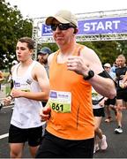 16 August 2025; Stephen Quinn, from Dublin, during the Irish Life Dublin Race Series Frank Duffy 10 Mile in Phoenix Park, Dublin. Photo by Seb Daly/Sportsfile