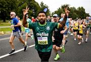 16 August 2025; Jader Cece Da Silva, from Dublin, during the Irish Life Dublin Race Series Frank Duffy 10 Mile in Phoenix Park, Dublin. Photo by Seb Daly/Sportsfile