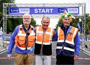16 August 2025; Course stewards before the Irish Life Dublin Race Series Frank Duffy 10 Mile in Phoenix Park, Dublin. Photo by Seb Daly/Sportsfile