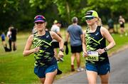 16 August 2025; Runners warm-up before the Irish Life Dublin Race Series Frank Duffy 10 Mile in Phoenix Park, Dublin. Photo by Seb Daly/Sportsfile