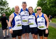 16 August 2025; Members of Lusk AC before the Irish Life Dublin Race Series Frank Duffy 10 Mile in Phoenix Park, Dublin. Photo by Seb Daly/Sportsfile