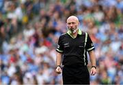 3 August 2025; Referee Gus Chapman during the TG4 All-Ireland Ladies Football Senior Championship final match between Dublin and Meath at Croke Park in Dublin. Photo by Piaras Ó Mídheach/Sportsfile