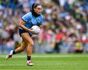 3 August 2025; Sinéad Goldrick of Dublin during the TG4 All-Ireland Ladies Football Senior Championship final match between Dublin and Meath at Croke Park in Dublin. Photo by Piaras Ó Mídheach/Sportsfile