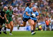 3 August 2025; Éilish O'Dowd of Dublin gets away from Vikki Wall of Meath during the TG4 All-Ireland Ladies Football Senior Championship final match between Dublin and Meath at Croke Park in Dublin. Photo by Piaras Ó Mídheach/Sportsfile