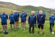 4 August 2025; National Poc Fada Committee Cathaoirleach Tom Ryan, front left, and event sponsor Martin Donnelly before the M. Donnelly GAA Poc Fada All-Ireland Finals at Annaverna Mountain in the Cooley Peninsula, Ravensdale, Louth. Photo by Piaras Ó Mídheach/Sportsfile
