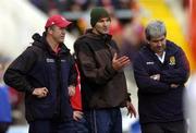 2 October 2004; Mayo manager John Maughan with selectors Liam McHale, centre, and George Golden, right. All-Ireland U21 Football Final, Armagh v Mayo, Kingspan Breffni Park, Cavan. Picture credit; Damien Eagers / SPORTSFILE