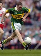 26 September 2004; Andrew Kennelly, Kerry. All-Ireland Minor Football Championship Final, Kerry v Tyrone, Croke Park, Dublin. Picture credit; Ray McManus / SPORTSFILE *** Local Caption *** Any photograph taken by SPORTSFILE during, or in connection with, the 2004 All-Ireland Minor Football Final which displays GAA logos or contains an image or part of an image of any GAA intellectual property, or, which contains images of a GAA player/players in their playing uniforms, may only be used for editorial and non-advertising purposes.  Use of photographs for advertising, as posters or for purchase separately is strictly prohibited unless prior written approval has been obtained from the Gaelic Athletic Association.