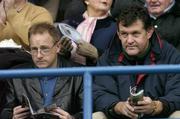 3 October 2004; Ireland coach Eddie O'Sullivan, left, and assistant coach Niall O'Donovan at the game. Celtic League 2004-2005, Munster v Llanelli Scarlets, Thomond Park, Limerick. Picture credit; Brendan Moran / SPORTSFILE