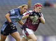 3 October 2004; Geraldine Conneally, Galway, in action against  Maria Kavanagh, Dublin. TG4 Ladies Senior Football All-Ireland Final, Dublin v Galway, Croke Park, Dublin. Picture credit; Ray McManus / SPORTSFILE