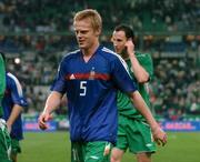 9 October 2004; Damien Duff, Republic of Ireland, walks off the pitch at the end of the game. FIFA World Cup 2006 Qualifier, France v Republic of Ireland, Stade de France, Paris, France. Picture credit; David Maher / SPORTSFILE