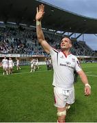 19 October 2013; Dan Tuohy, Ulster, waves to the Ulster supporters after the game. Heineken Cup 2013/14, Pool 5, Round 2, Montpellier v Ulster, Stade Yves du Manoir, Montpellier, France. Picture credit: John Dickson / SPORTSFILE