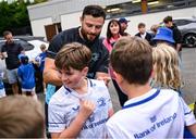 19 August 2025; Robbie Henshaw during a Leinster Rugby open training session at Old Belvedere RFC in Dublin. Photo by Ramsey Cardy/Sportsfile