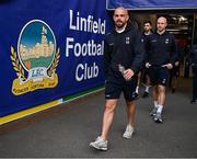 27 August 2025; Mark Coyle during a Shelbourne pitch walk at Clearer Twist National Football Stadium, Windsor Park in Belfast. Photo by Stephen McCarthy/Sportsfile