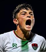 29 August 2025; Matthew Murray of Cork City celebrates after scoring his side's second goal during the SSE Airtricity Men's Premier Division match between Cork City and Waterford at Turner's Cross in Cork. Photo by Tyler Miller/Sportsfile