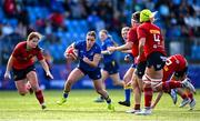 30 August 2025; Katie Whelan of Leinster makes a break during the Vodafone Women’s Interprovincial Championship final match between Leinster and Munster at Energia Park in Dublin. Photo by Shauna Clinton/Sportsfile