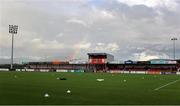 30 August 2025; A rainbow is seen before the SSE Airtricity Men's Premier Division match between Sligo Rovers and Bohemians at The Showgrounds in Sligo. Photo by Thomas Flinkow/Sportsfile