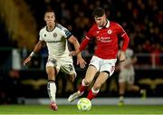 30 August 2025; Matty Wolfe of Sligo Rovers in action against Douglas James Taylor of Bohemians during the SSE Airtricity Men's Premier Division match between Sligo Rovers and Bohemians at The Showgrounds in Sligo. Photo by Thomas Flinkow/Sportsfile