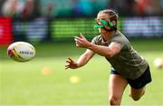 31 August 2025; Emily Lane of Ireland warms up before the Women's Rugby World Cup 2025 Pool C match between Ireland and Spain at Franklin's Gardens in Northampton, England. Photo by Harry Murphy/Sportsfile
