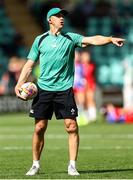 31 August 2025; Ireland head coach Scott Bemand before the Women's Rugby World Cup 2025 Pool C match between Ireland and Spain at Franklin's Gardens in Northampton, England. Photo by Harry Murphy/Sportsfile