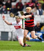 31 August 2025; Peter Hogan of Ballygunner in action against Lorcan Dwyer of De La Salle during the Waterford County Senior Club Hurling Championship semi-final match between Ballygunner and De La Salle at Walsh Park in Waterford. Photo by Brendan Moran/Sportsfile