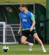 2 September 2025; Jake O'Brien during a Republic of Ireland training session at the FAI National Training Centre in Abbotstown, Dublin. Photo by Stephen McCarthy/Sportsfile