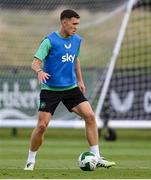 2 September 2025; Dara O'Shea during a Republic of Ireland training session at the FAI National Training Centre in Abbotstown, Dublin. Photo by Stephen McCarthy/Sportsfile