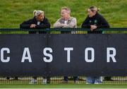 2 September 2025; Senior women's national team coaching staff, from left, head coach Carla Ward, assistant head coach Alan Mahon and goalkeeping coach Emma Byrne during a Republic of Ireland training session at the FAI National Training Centre in Abbotstown, Dublin. Photo by Stephen McCarthy/Sportsfile