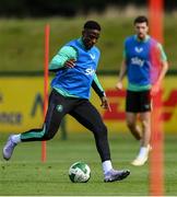 2 September 2025; Chiedozie Ogbene during a Republic of Ireland training session at the FAI National Training Centre in Abbotstown, Dublin. Photo by Stephen McCarthy/Sportsfile