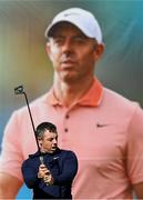 2 September 2025; Rory McIlroy of Northern Ireland reacts to a missed putt during a practice round in advance of the Amgen Irish Open Golf Championship 2025 at The K Club in Straffan, Kildare. Photo by Ramsey Cardy/Sportsfile