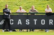 2 September 2025; Head coach Heimir Hallgrimsson, left, alongside senior women's national team coaching staff, from left, head coach Carla Ward, assistant head coach Alan Mahon and goalkeeping coach Emma Byrne during a Republic of Ireland training session at the FAI National Training Centre in Abbotstown, Dublin. Photo by Stephen McCarthy/Sportsfile