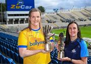 3 September 2025; Roscommon goalkeeper Helena Cummins, left, with her 2025 ZuCar Golden Glove award, and Dublin star Hannah Tyrrell with her 2025 ZuCar Golden Boot award at Croke Park in Dublin. Photo by Piaras Ó Mídheach/Sportsfile