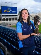 3 September 2025; Dublin star Hannah Tyrrell with her 2025 ZuCar Golden Boot award at Croke Park in Dublin. Hannah’s tally of 6-28 during for the TG4 All-Ireland Senior champions ensured that the Na Fianna player topped the individual scoring charts across the Junior, Intermediate and Senior grades in the All-Ireland series. Photo by Piaras Ó Mídheach/Sportsfile