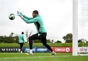3 September 2025; Goalkeeper Gavin Bazunu during a Republic of Ireland training session at the FAI National Training Centre in Abbotstown, Dublin. Photo by Stephen McCarthy/Sportsfile