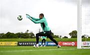 3 September 2025; Goalkeeper Gavin Bazunu during a Republic of Ireland training session at the FAI National Training Centre in Abbotstown, Dublin. Photo by Stephen McCarthy/Sportsfile