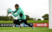3 September 2025; Goalkeeper Gavin Bazunu during a Republic of Ireland training session at the FAI National Training Centre in Abbotstown, Dublin. Photo by Stephen McCarthy/Sportsfile