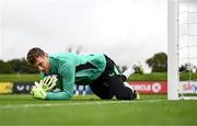 3 September 2025; Goalkeeper Mark Travers during a Republic of Ireland training session at the FAI National Training Centre in Abbotstown, Dublin. Photo by Stephen McCarthy/Sportsfile